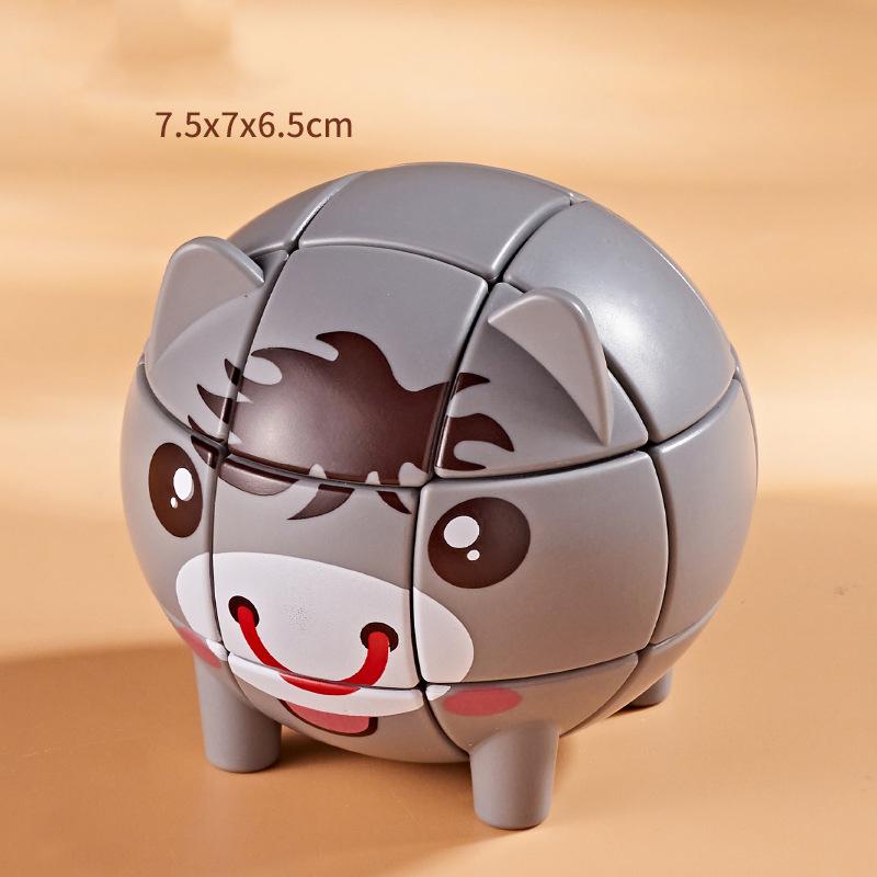 Children's Educational Magic Cube  Cartoon Animal Third Order Competition Magic Cube Creative Early Learning Toys Kids Gifts
