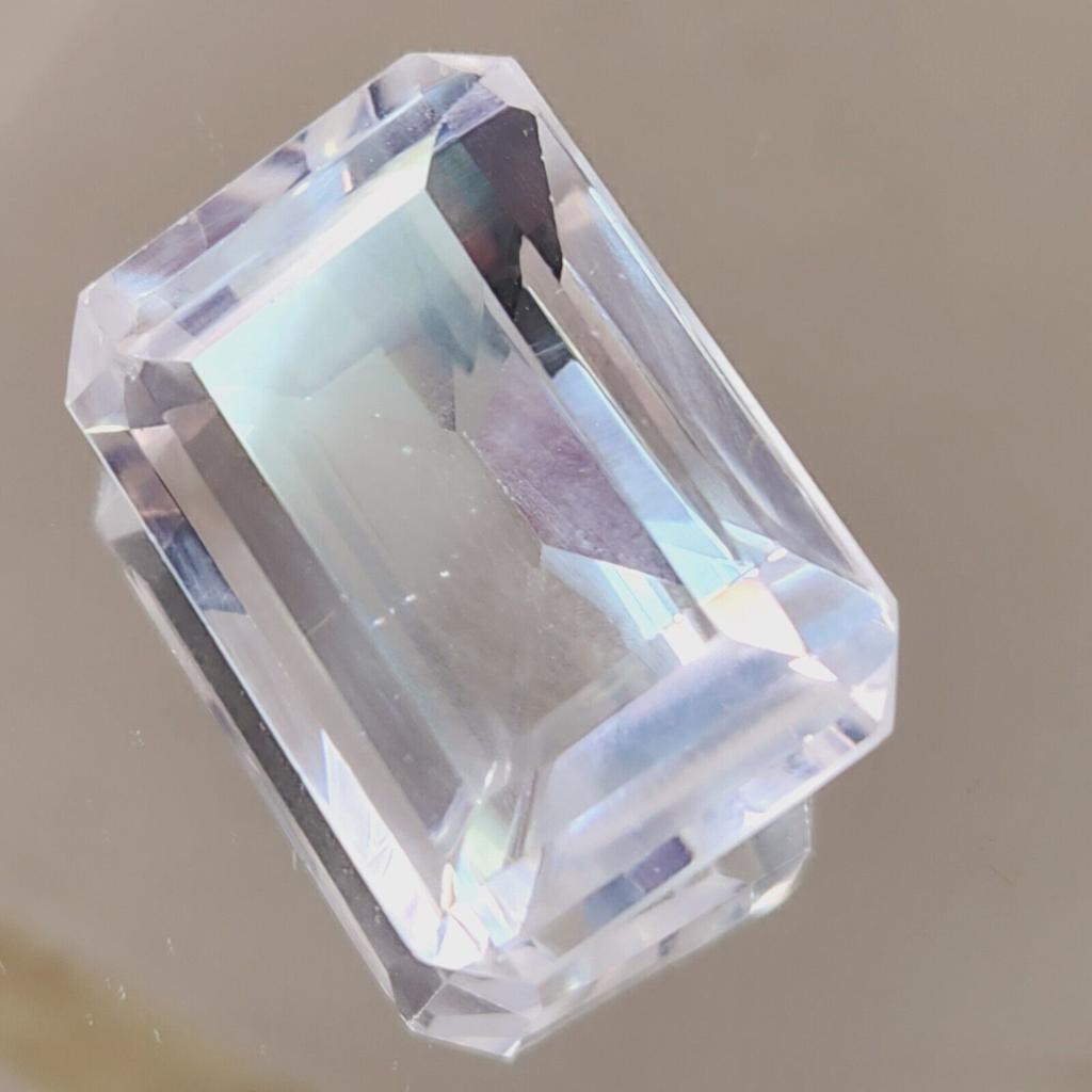 94.40 Cts Heated Ceylon Sapphire White Emerald Shape Loose Gemstone