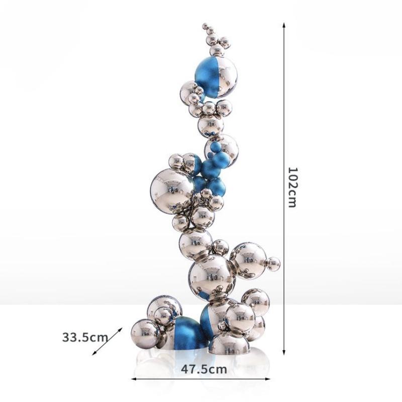 Stainless Steel Sculptures Large Floor Decoration Accessories Sculpture Nordic Home Decor Art Ornaments Luxury Bedroom Model