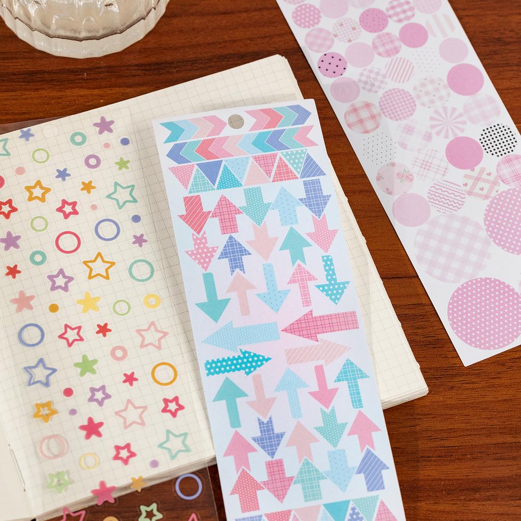 25sheets Kawaii Ins Multi material die-cutting sticker book DIY handmade scrapbook aesthetic decoration stationery sticker