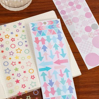 25sheets Kawaii Ins Multi Material Die-cutting Sticker Book DIY Handmade Scrapbook Aesthetic Decoration Stationery Sticker