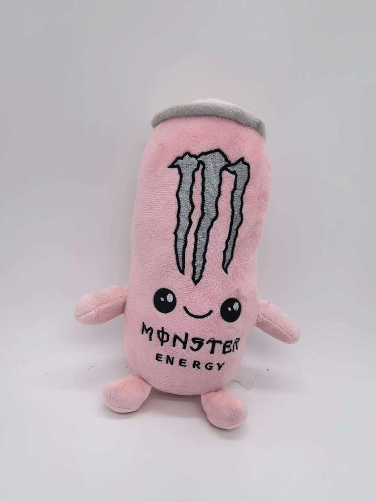 Zero Sugar White Monster Energy Drink Plush Toy Simulation Can Stuffed Ornament Doll Cute Soft Figure Decor Gift for Friend