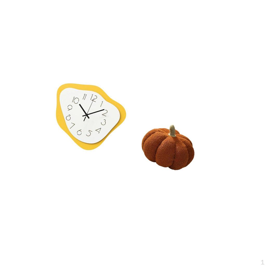 Wall Clock And Pillow Set for Holiday Housewarming Office Kitchen Bedroom Sofa Classroom Decor