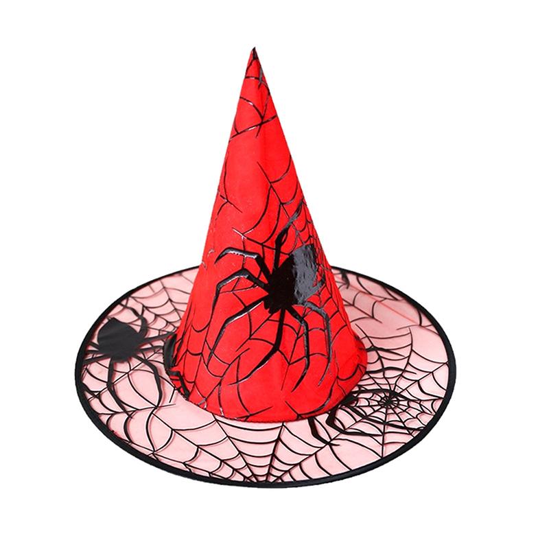 Yetişkin Çocuklar Siyah Cadı Şapkaları Maskeli Balo Kurdele Büyücü Kostümü Üst Sivri Şapkalar Cosplay Cadılar Bayramı Aksesuarları Parti Dekorasyonu