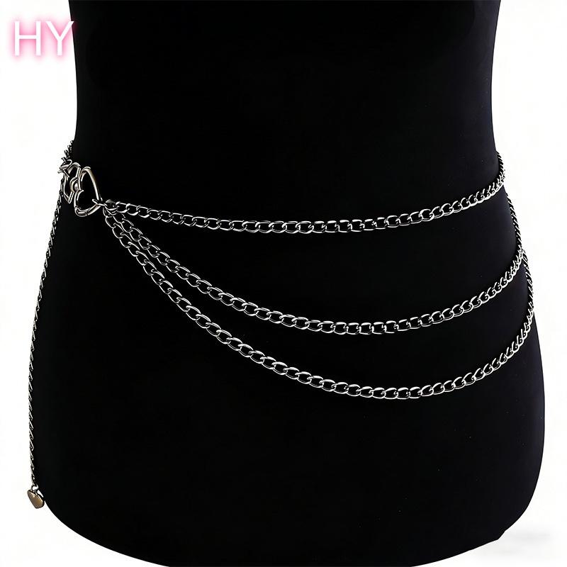 HY New Multi-layer Metal Body Chain Belly Waist Chains Hip-hop Spicy Girl Beach Bikini Alloy Decorative Belt Jewelry