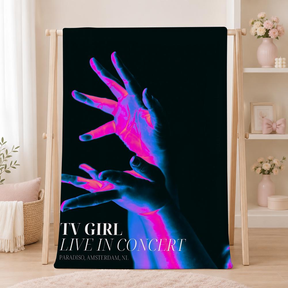 Indie Band T-TV GirlS Throw Summer Flannel Throw Blanket Soft Antistatic Washable KidFriendly Couch Bed
