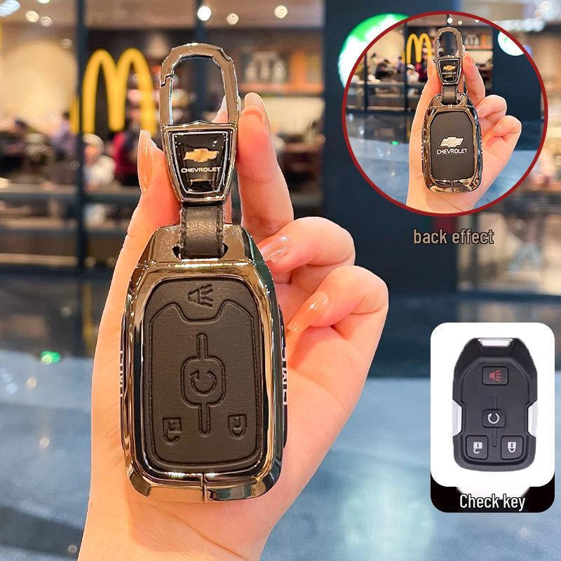 Chevrolet K5 Trax Cruze Sleuteletui - Star Milesuo Metalen Gesp Volledige Dekking Shell