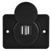 3,1A USB 3,1A Auto Dual Schwarz ABS USB-Port Steckdose Steckdose 12V LED Wasserdicht USB-Buchse Auto-USB