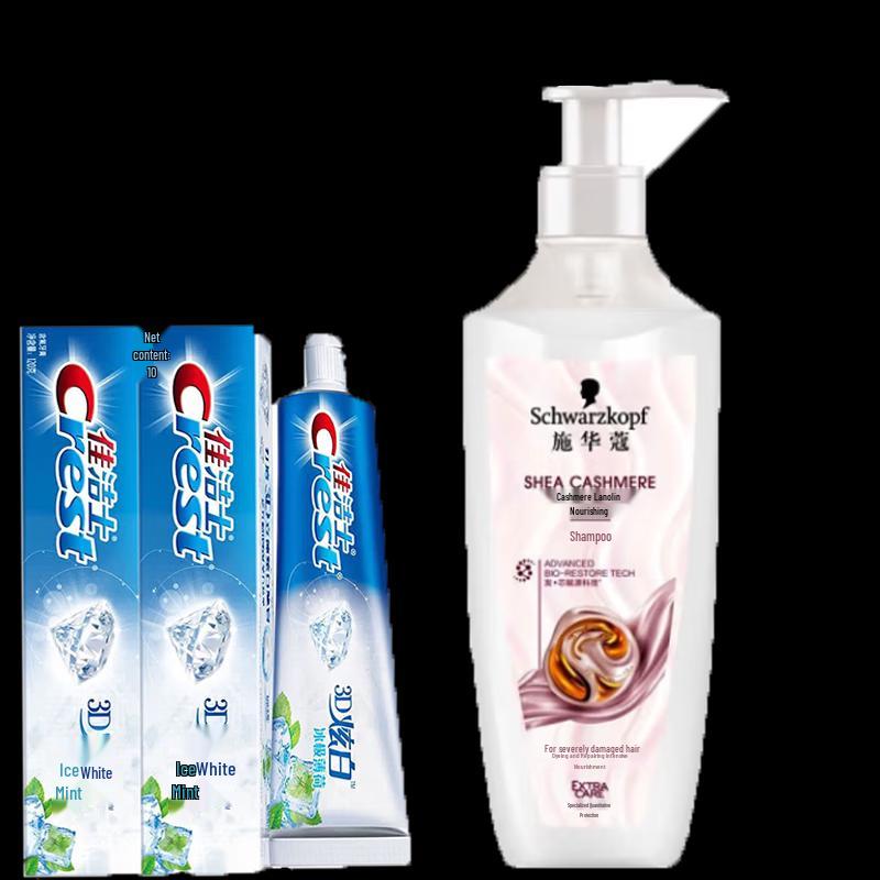 Набор: Зубная паста Crest 3D White и Шампунь Schwarzkopf