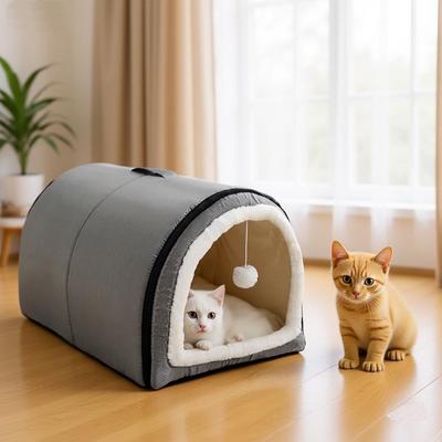 Four Seasons Washable Pet Bed: Winter Warmth for Cats & Dogs, Indoor/Outdoor Use, Cozy Villa Design, Dog House & Mattress