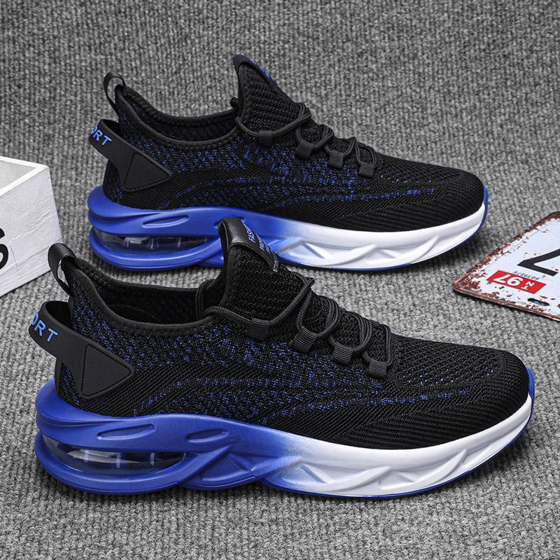 Mens New Autumn Mesh Sports Shoes Anti Slip and Shock Absorbing Air Cushion Running Shoes Trendy Outdoor Casual Walking Shoes