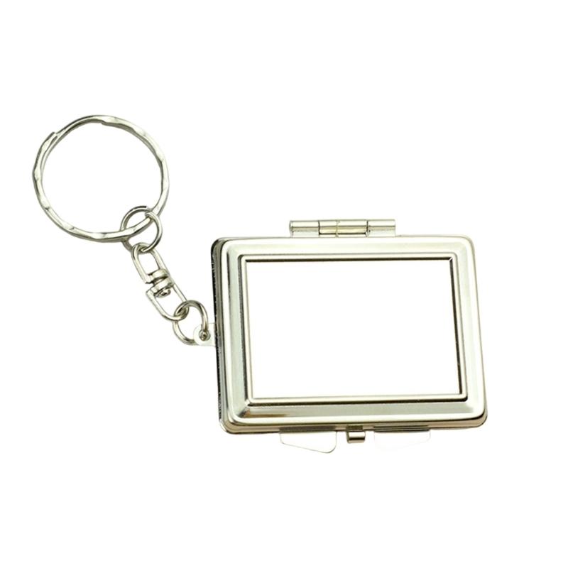 Portable Double Sided Mini Compact Mirror Keychain for Makeup Touch Ups On the Go Ideal for Travel and Daily Use