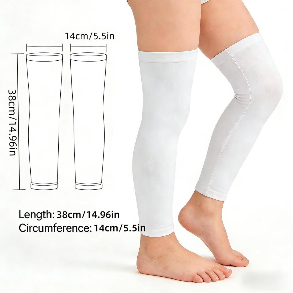 1 Paio di Maniche per Gambe per Bambini: Supporto a Compressione Lungo per Corsa, Escursionismo, Ciclismo, Viaggio, Pallacanestro e Calcio