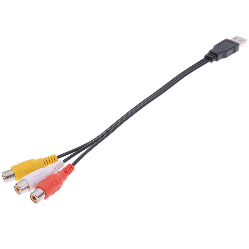 Usb Male Plug To 3 Rca Female Adapter Audio Converter Cable Usb To Rca