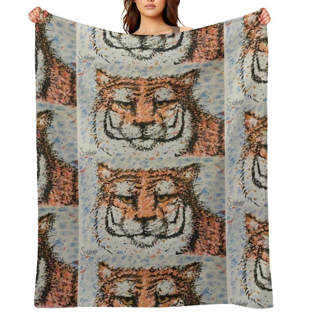 Tiger Throw Blanket Travel Halloween Winter Beds Luxury Designer Blankets