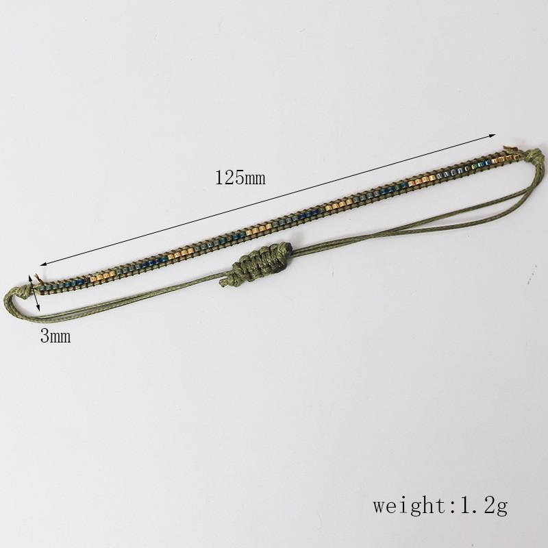 Fashion Minimalist Bohemian Vintage Bead Rainbow Handmade Woven Couple Bracelet