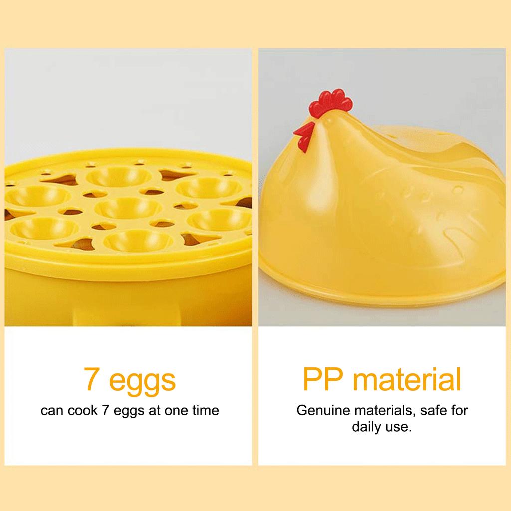 Home Chicken Shaped 7-Egg Capacity Egg Boiler Cooker Kitchen Cooking Appliance For Soft Hard Boiled Eggs