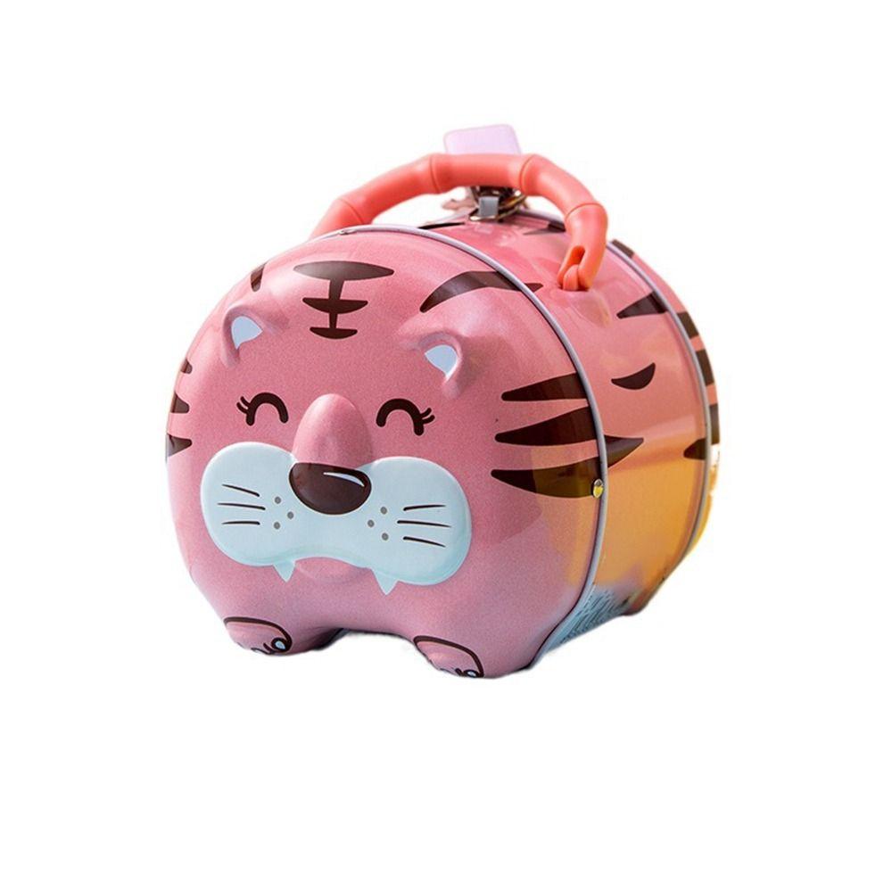 

Безопасная копилка-тигр большой вместимости, свадебная коробка для конфет, мультяшная детская копилка, комната розовый