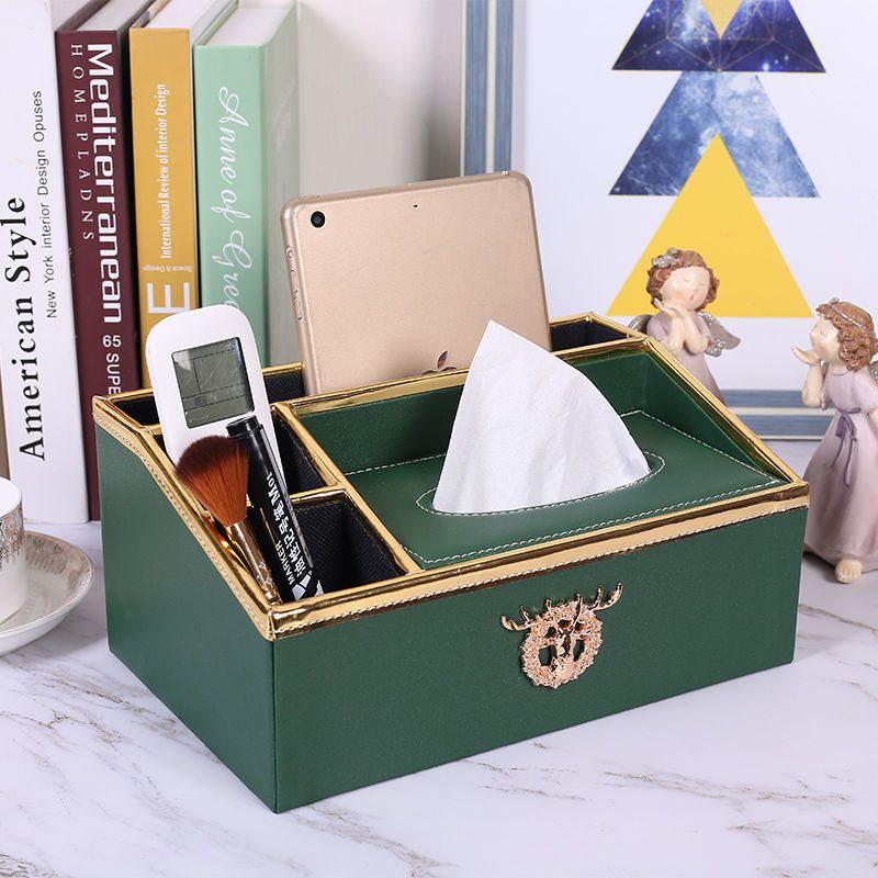 Multi-functional Tissue Box with Remote Control Storage for Living Room
