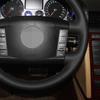 Für Volkswagen VW Touareg Phaeton 2002 2003 2004 2005 2006-2008 2009 2010 Schwarze Leder Auto Lenkradabdeckung