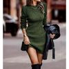 TIFICY Women's Fashion Casual Fall Winter Solid Color Print Long Sleeve O-Neck Sweaters