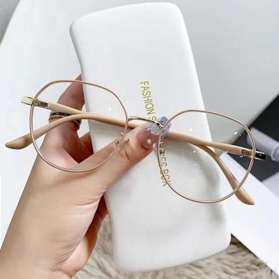 Koreaanse Stijl Ronde Leesbril Vrouwen Computer Frame Legering Anti Blauw Licht Bril +0 +1.5 +2 +2.5 +3