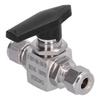 Ball Valve Stainless Steel 316L 3‑Piece Mini Female Replacement Switch Device 10mm
