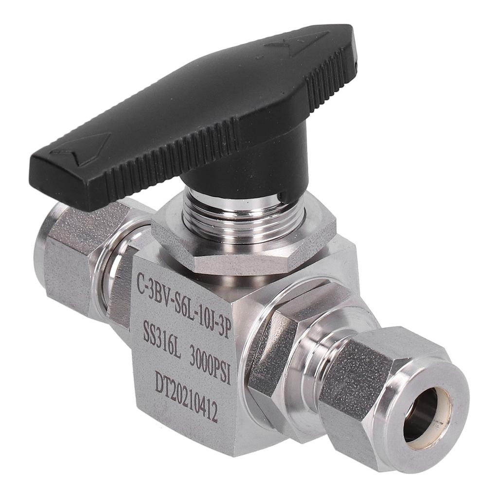 Ball Valve Stainless Steel 316L 3‑Piece Mini Female Replacement Switch Device 10mm