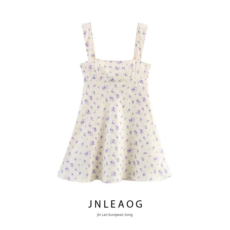 Jnleaog Spring New Arrival Women's Clothing Fashion Style French Fashion Print Texture Short Dress 4661364