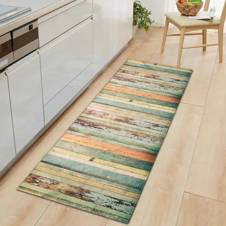 Floor Mat Carpet For Living Room Kitchen Carpet Wood Painting Rectangle Sofa Bedroom Rug Bedside Mats Entrance Rug