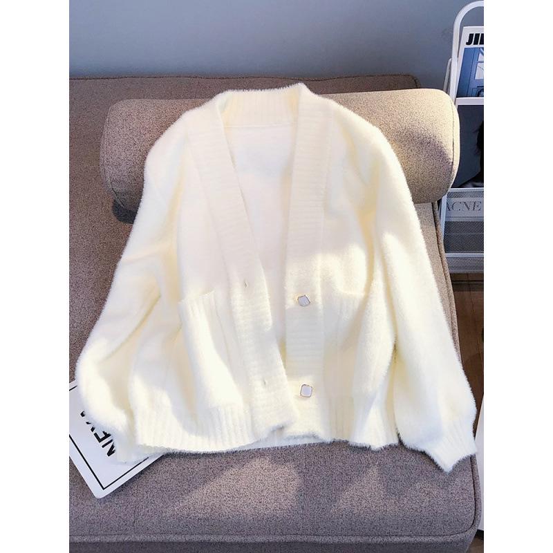 2024 Women's Thick Knit Korean Style Sweater - Loose, Soft, Sweet Autumn/Winter Trendy Outerwear