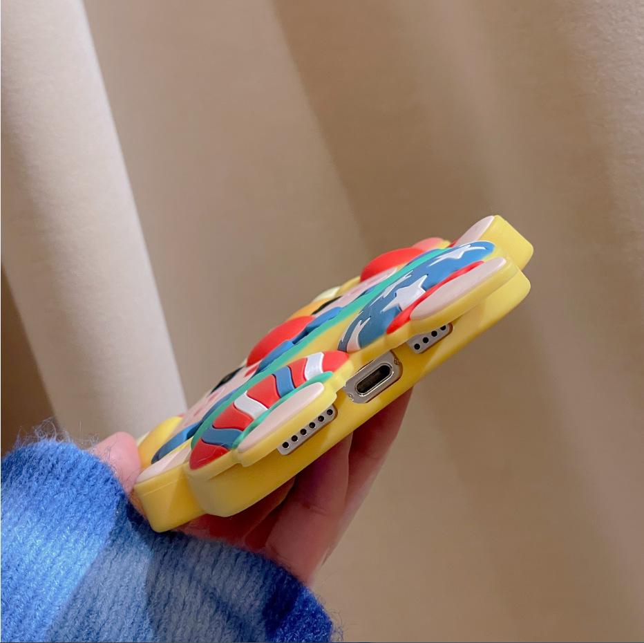 Three-Dimensional Cartoon Clown Silicone Case for iPhone 11/12/13/17 Pro Max