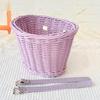 Bicycle Basket Large Capacity Strong Load-bearing Universal Simple Installation Hand-Woven Imitation Rattan Bike