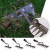 5/6/7/8 Teeth Iron Gardening Hoe Weeding Rake Farm Tool Grasping Raking Loosening Soil Nail Rake Tool Artifact Harrow Farm Tool