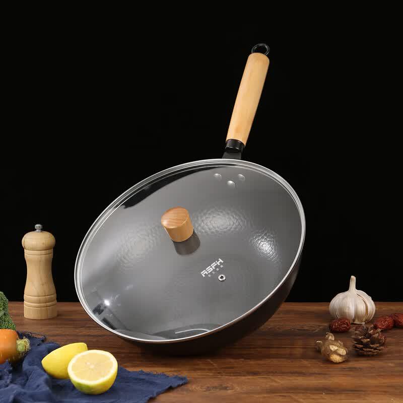 RSFH 32cm Hammered Fine Iron Wok