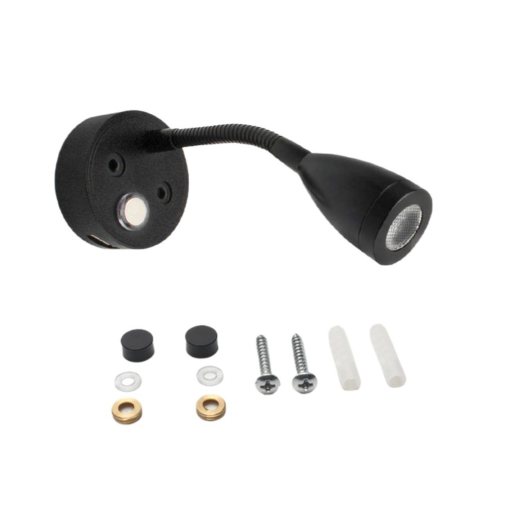 Black Led Reading Lamp Safe To Long-lasting Versatile Wide-angle Beam Led Reading Light Wall Light