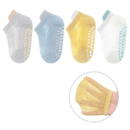 Lawadka 4Pairs Summer Baby Boy Girl Sock Mesh Thin Newborn Socks For Girls Boys Casual Toddler Short Floor Home Sock Anti-slip