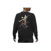 Jordan Solid Color Crew Neck Sweatshirt With Letter Pattern Men Tops Black DV1619-045