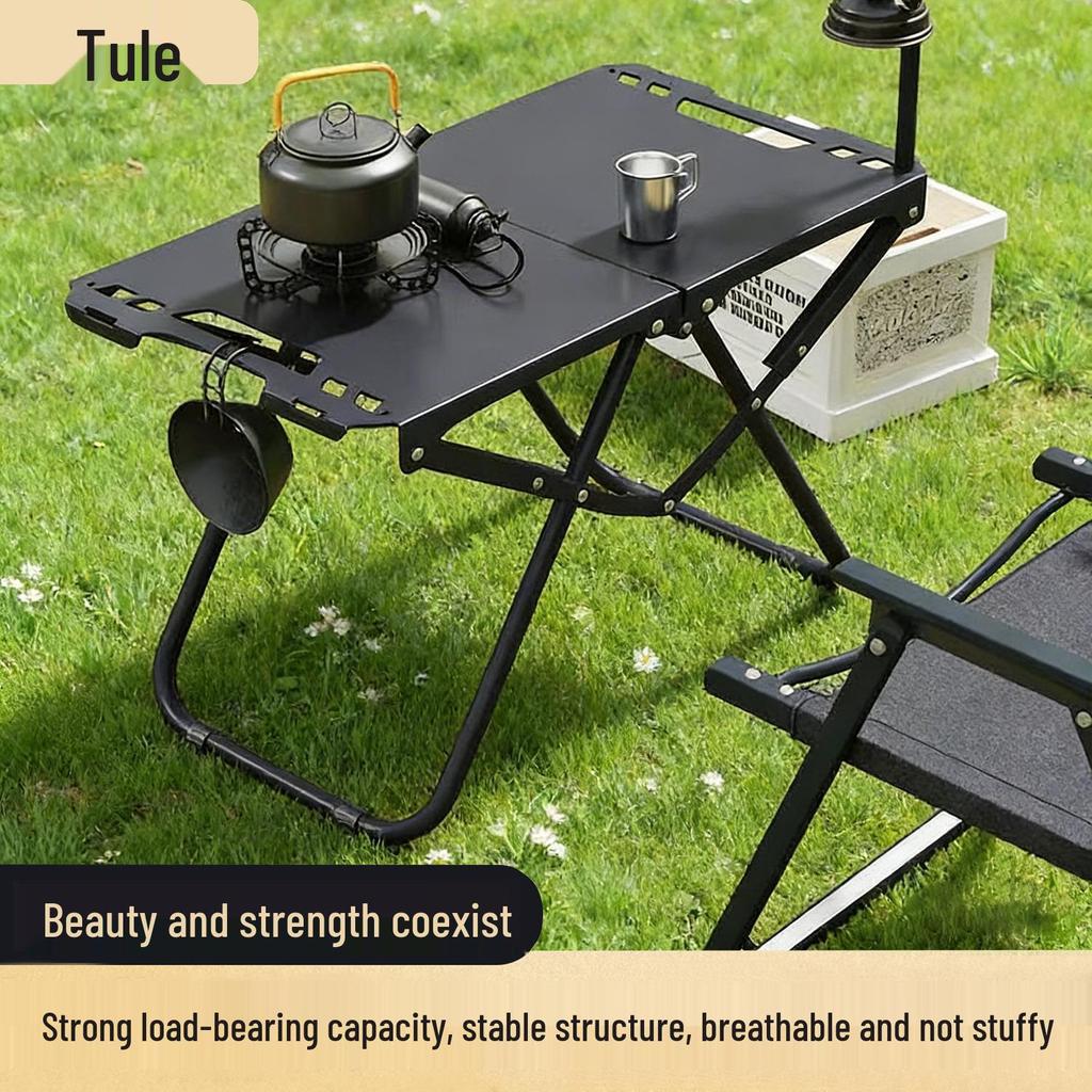 Przenośny Lekki Składany Zestaw Stołu i Krzeseł Outdoor na Kemping i Grill