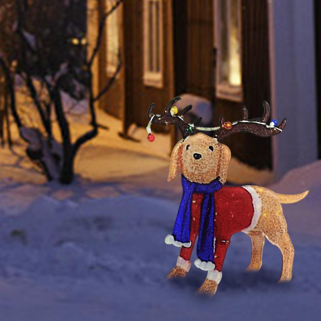 Leuchtende Weihnachts-Hirschdekoration