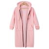 Womens Oversized Long Hooded Sweatshirt Thick Fleece Pullover Coat Winter Casual Loose Fit Plus Size