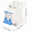 82*75*36mm 2 Pole Circuit Breaker DZ47‑63 2P 32A Current Circuit Breaker  Home Decoration