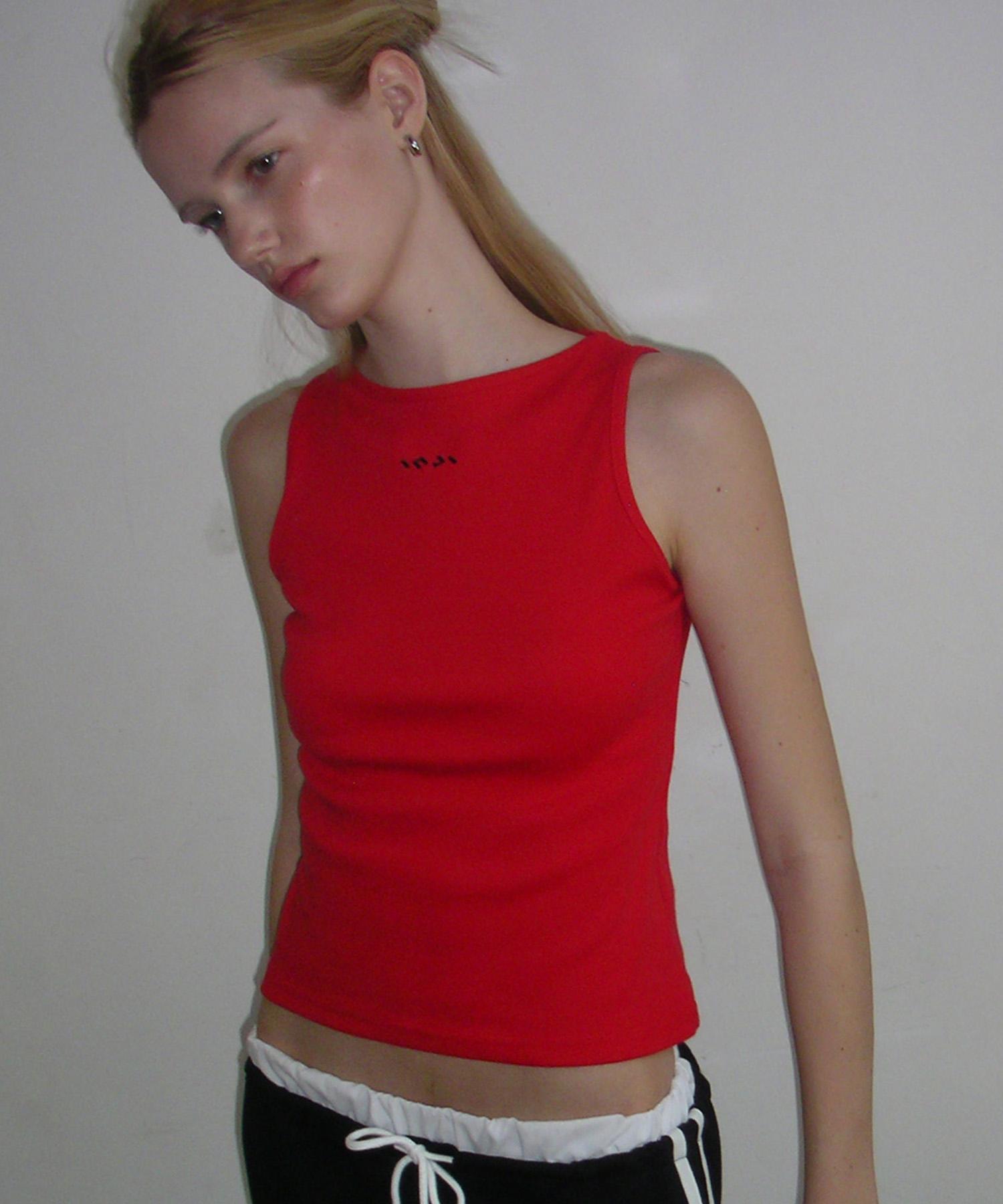 Ingi Active Boat Neck Sleeveless Red Red/One