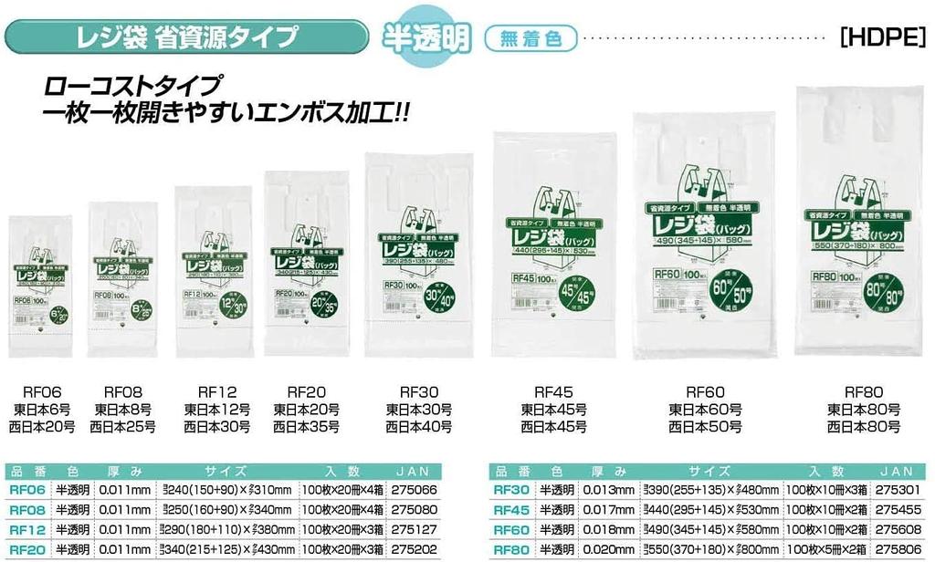 Resource Saving Plastic Bag 45 Japan Translucent 100 Pieces Width 44 Depth X Height 53 Cm Thickness Mm JAPACK'S No. (West No. 45) (29.5 + 14.5) 0.017