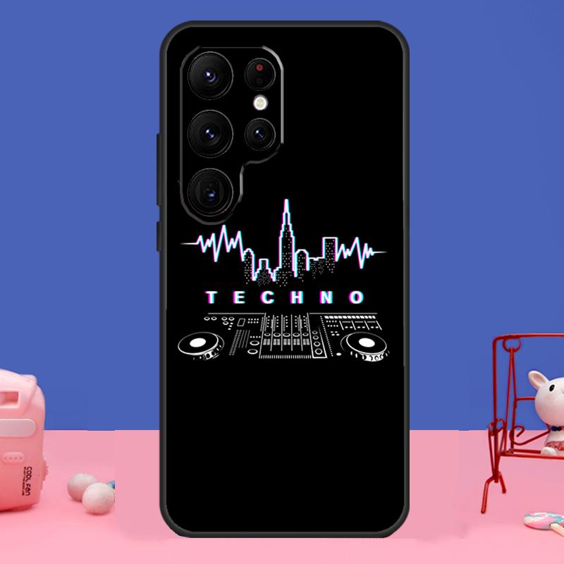 Love Techno Music Quotes Cover For Samsung Galaxy S24 S23 S22 S21 S20 FE Ultra Plus S8 S9 S10 Note 10 20 Ultra Case