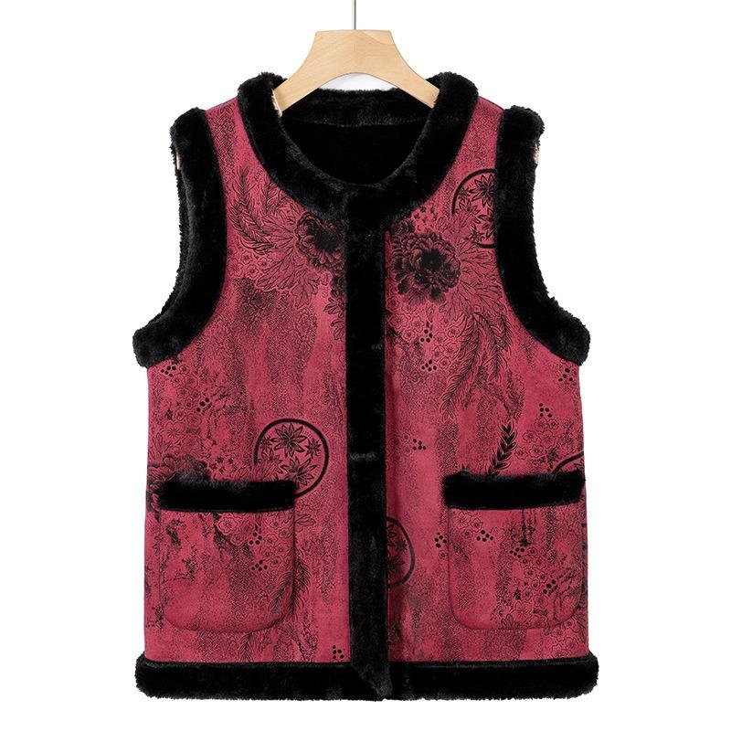 Vest New Winter Warm Wife Vest Old Cardigan Vest