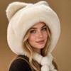 Thick Warm Bear Ear Winter Hat Windproof Knitted Earflap Hat New Beanie Hat  Winter