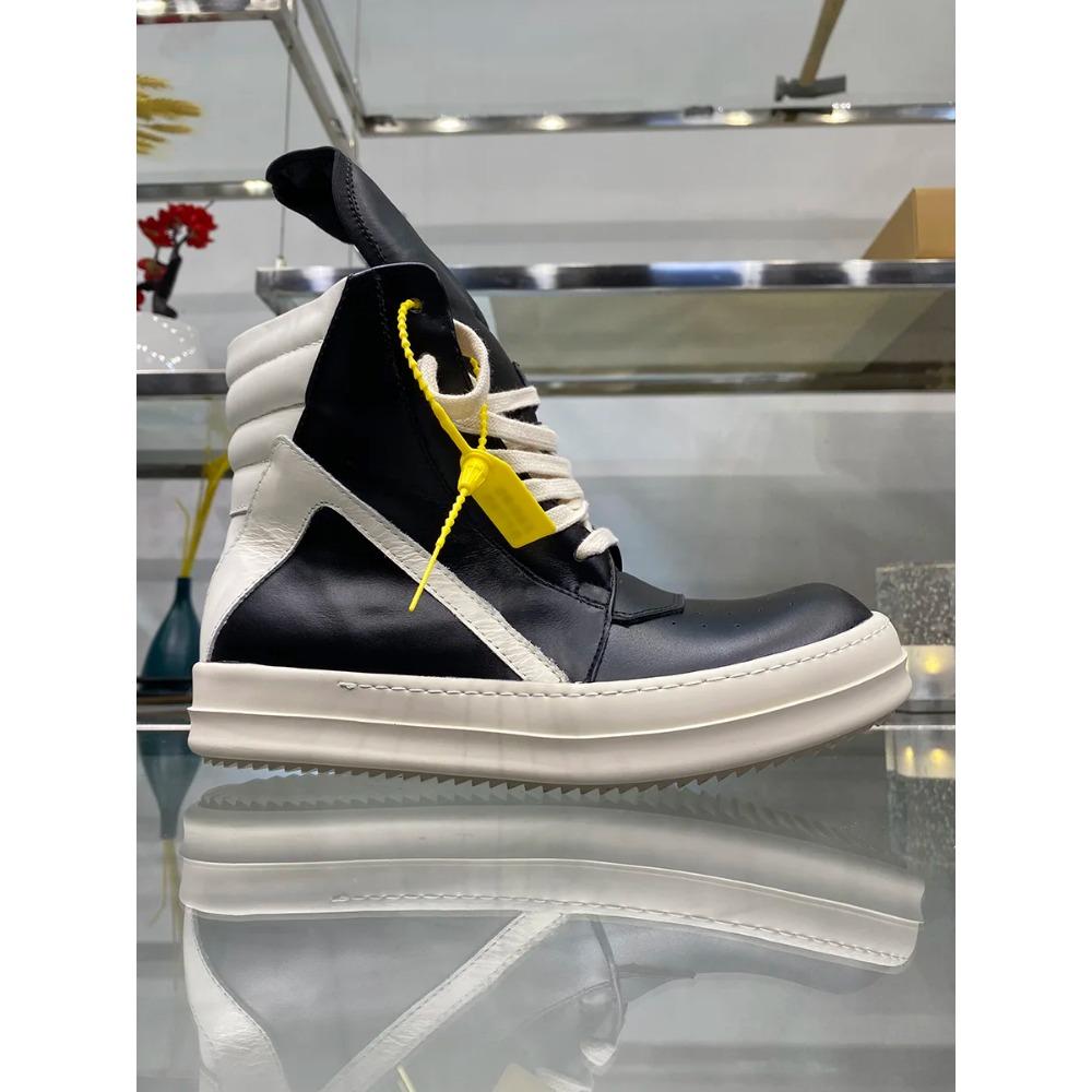 Ro Buty Męskie Skóra Nowe Ziemisty Szary Zamsz Bydlęcy Sznurowane Zamek Gruba Podeszwa Luksusowe Geo Damskie Uliczne Hip-hop Codzienne Płaskie Buty