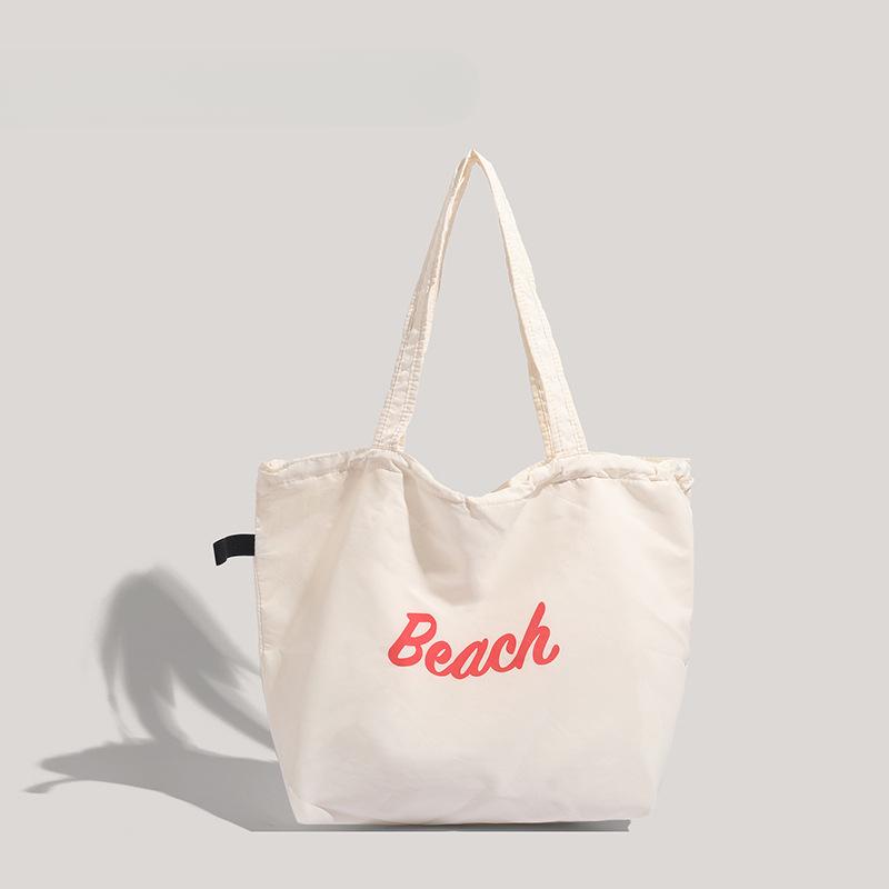 

Летняя ленивая холщовая сумка на шнурке Ins Корейская сумка-тоут на плечо