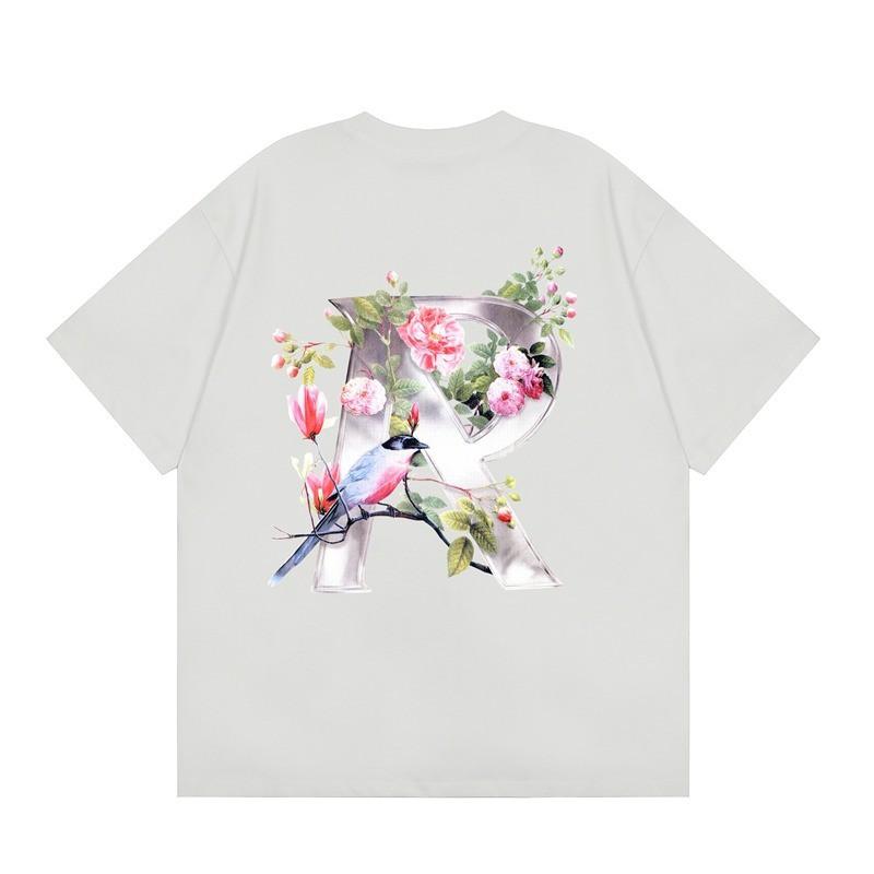 Mens Oversized Vintage Washed Cotton T-Shirt With Cartoon Animal Print Streetwear Loose Fit Short Sleeve Tee